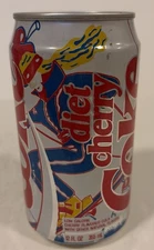 12oZ. DIET CHERRY COKE CAN ( SKI UTAH- RARE) EMPTY BOTTOM OPENED 