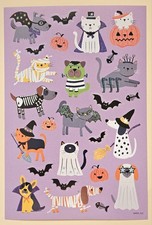 Halloween / Cats And Dogs Sticker sheet