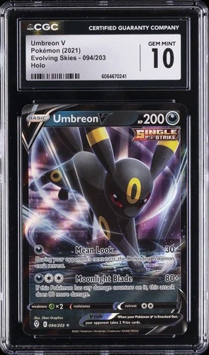 2021 POKEMON EVOLVING SKIES - HOLO #094/203 UMBREON V CGC 10 GEM MINT