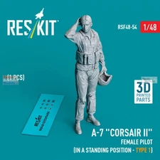 RESRSF480054F 1:48 ResKit A-7 Corsair II Female Pilot Figure Standing Type 1