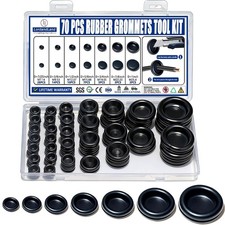 Rubber Grommet Kit 7 Sizes Firewall Rubber Hole Plugs 70 Piece Grommet Set Rubber Grommet Kit 7 Sizes Firewall Rubber Hole Plugs 70 Piece Grommet Set