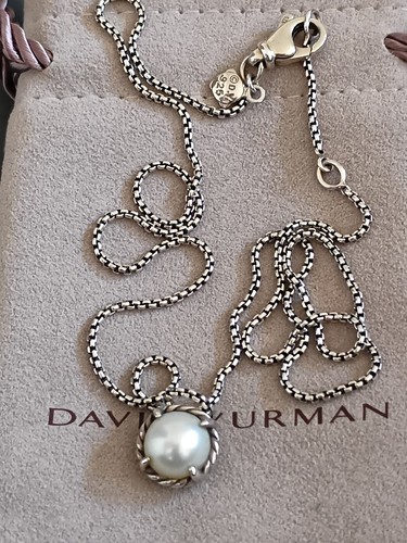Pre-owned David Yurman Chatelaine Pendant Necklace with Pearl