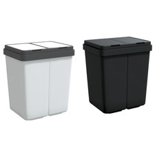Duo Mülleimer Mülleimer Abfalleimer Papierkorb 43,5 x 32,5 x 48,5 cm / 2x25 L