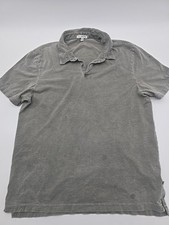 James Perse Standard Polo Shirt Men Size 3 Gray USA Made.. 35175