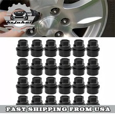 New Fit Chevrolet Gmc C1500 C2500 Full Size Truck 24 Black Lug Nut Covers Caps New Fit Chevrolet Gmc C1500 C2500 Full Size Truck 24 Black Lug Nut Covers Caps