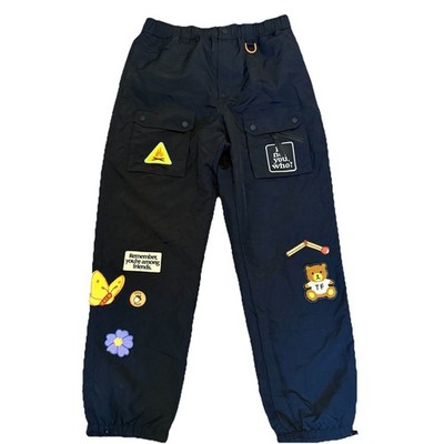Teddy Fresh x Smokey the Bear Pants Medium Patch Cargo Drawstring Nylon Unisex
