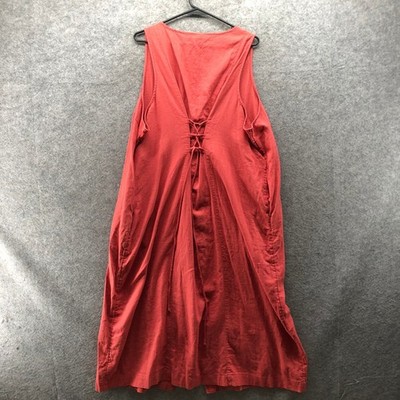 Old Navy Linen Blend Midi Dress Womens XXL Clay Coral Button Front  Sleeveless | eBay
