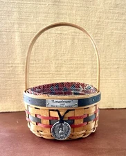 Vintage LONGABERGER 1997 Inaugural Basket Americana/Patriotic Liner & Protector