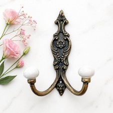 5 Antique Bronze Metal Wall Cast Iron Wall Hook Coat Towel Hanging Heavy Duty