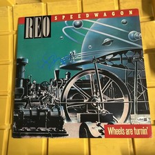 Reo Speedwagon KEVIN CRONIN SIGNED AUTO WHEELS ARE TURNIN Vinyl Autographed JSA
