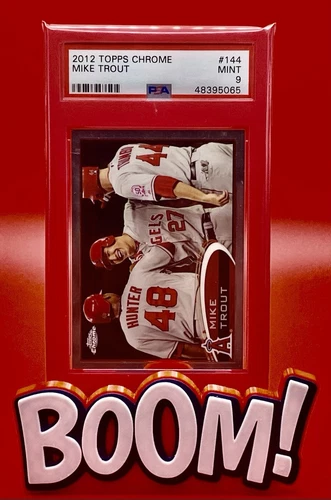 2012 Topps Chrome - #144 Mike Trout 1st Full Year In The Majors WAR 👑 PSA 9