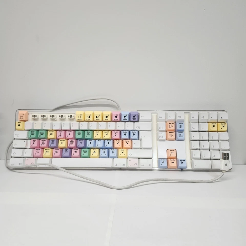 Apple Mac A1048 BPS Logic Colored Final Cut Pro Video Editing Keyboard 2003 - Image 2 of 4