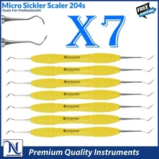 Sickle Scaler 204S Dental Hand Instrument Set x7-Pro Periodontal Hygienist Tool