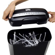 6-Sheet Strip-Cut Paper Shredder Heavy Duty Home Office Credit Card Document US