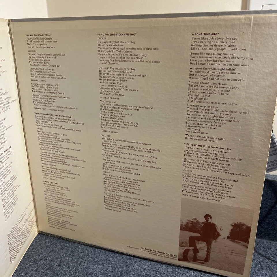 JIM CROCE YOU DON'T MESS AROUND WITH THE JIM 12" LP VG+ VINYL RECORD ABC 1972 - Image 4 of 4