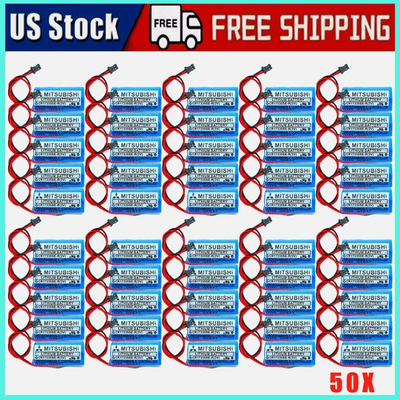#ad 50 Pcs 1800mAh CR17335SE R 3V Q6BAT PLC Battery For Mitsubishi QNS FANUC System $315.69