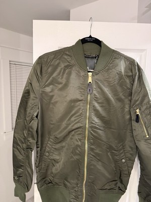 Alpha Industries Men's MA1 Lightweight Bomber Jacket Olive Size Medium