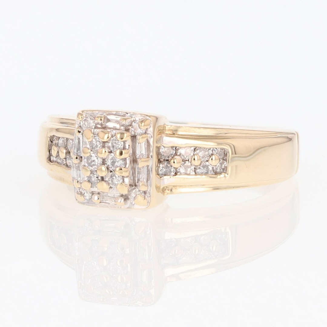 .31ctw Diamond Rectangle Shaped Cluster Engagemen… - image 3