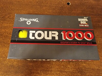 Spalding Tour 1000-15 Golf Balls-Bonus Box-New Old Stock-Vintage-#SPECIAL OFFER#