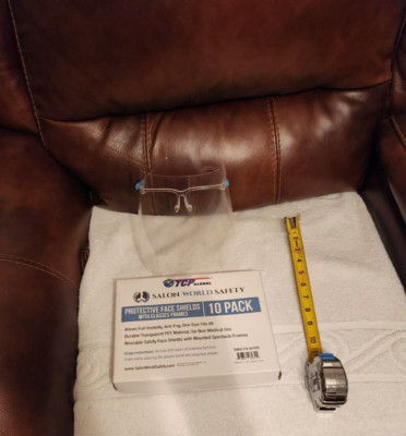 TCP Global Salon World Safety Face Shields w/ Glasses Frames (Pack of 9) 1 Size