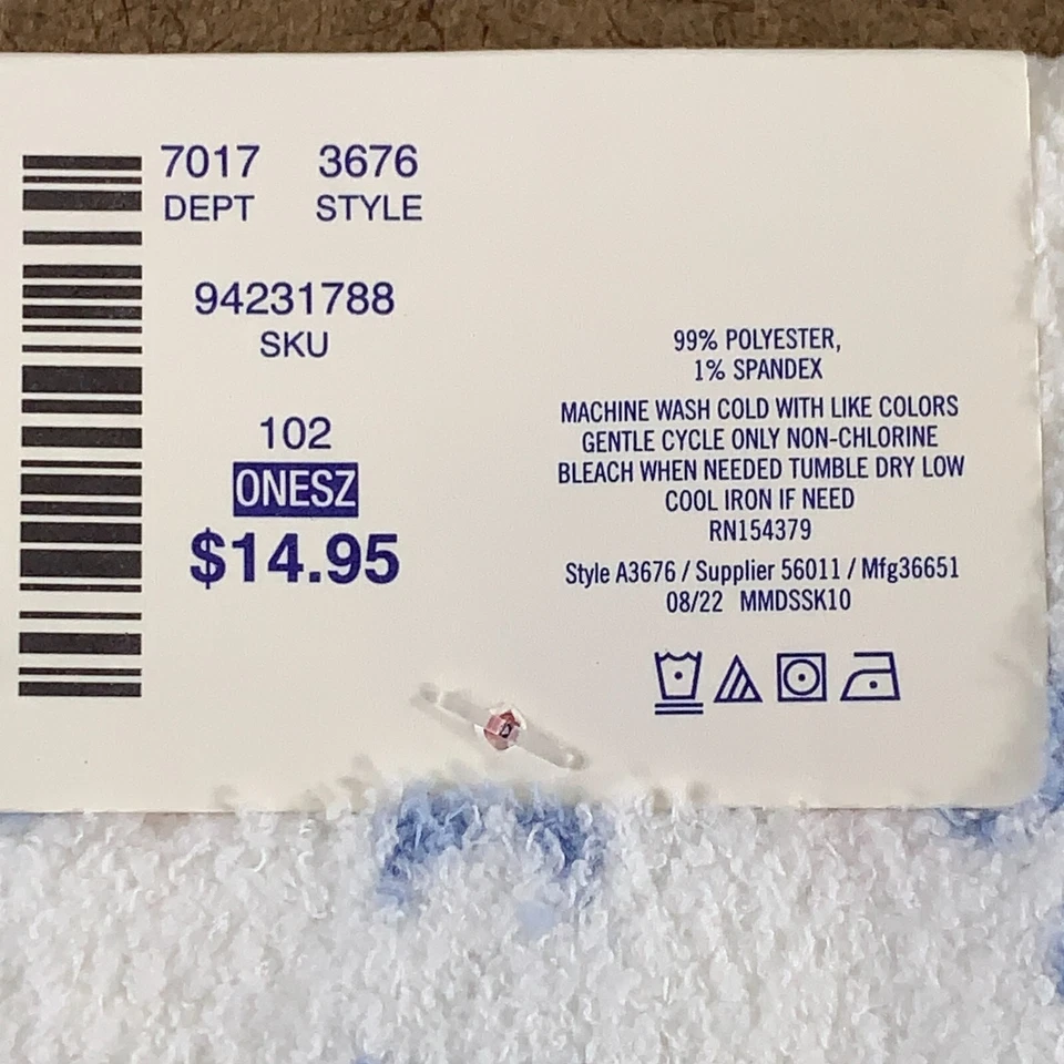 Calcetines cortos borrosos Aeropostale para mujer talla única blancos vacaciones Cheer 1 par nuevos con etiquetas Foto 4 de 4