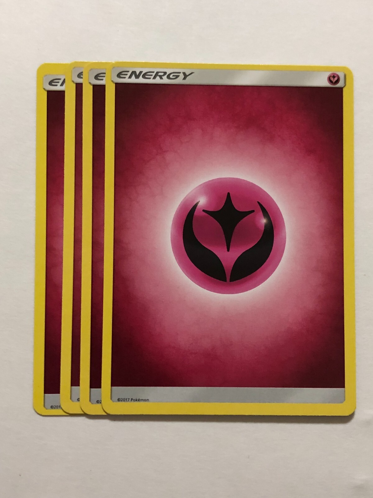 Pokemon Card 2017 4x Playset Fairy Energy Near Mint
