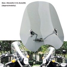 Universal Smoked 7/8'' & 1'' Motorcycle Windshield Smoke For Harley Honda Yamaha