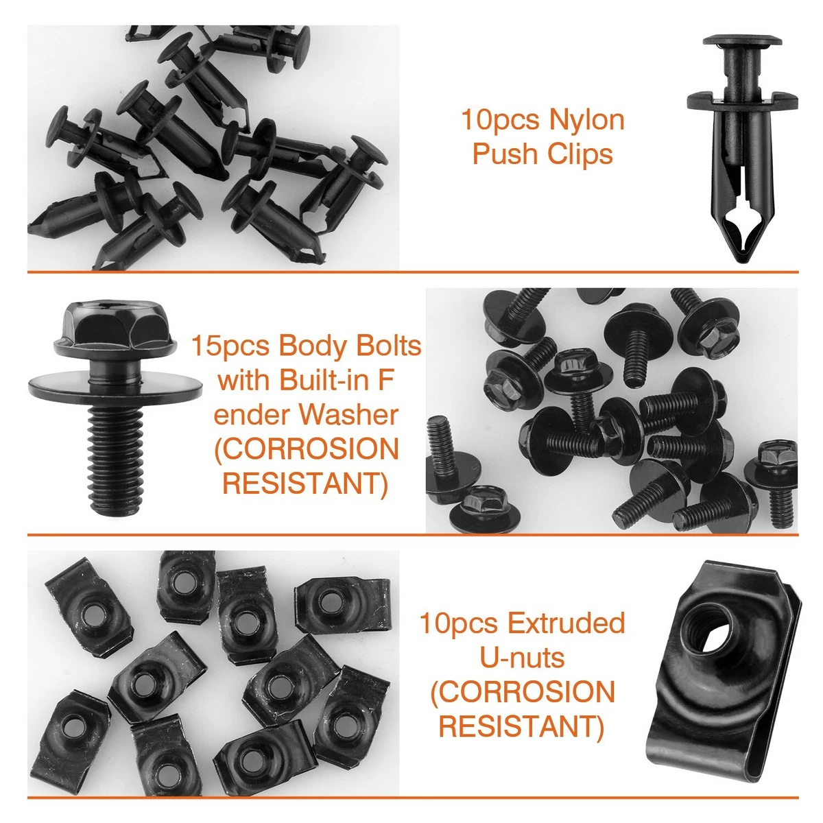 Body Bolt & Clip Kit For Subaru - Fender Liner, Splash Shield, Engine Cover Fasteners 5 thumbnail image