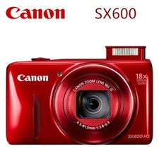 Canon PowerShot SX600 Digital Camera Red w/Battery