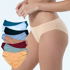 Women Low Waist Breatheable Briefs Solid Color Cotton Crotch Underwear Panti  