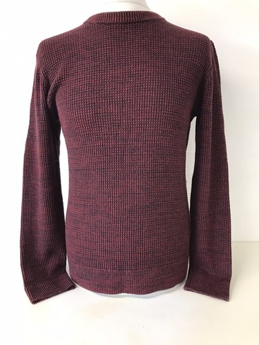 Men's Sweater, Round Neck Jumper, Very Good Condition, Burgundy Red, Medium