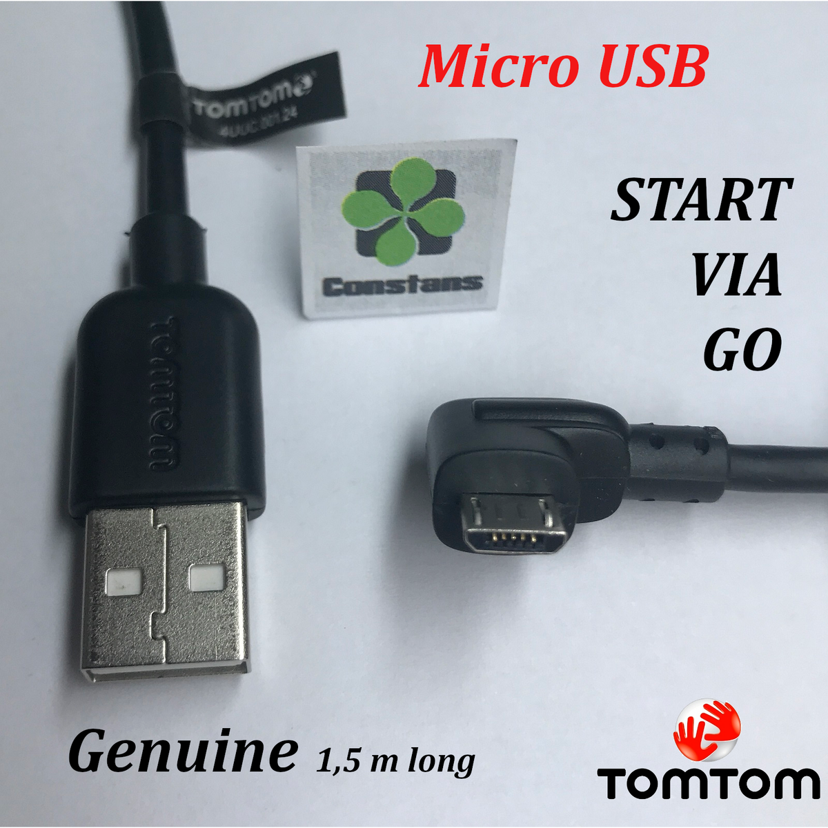 TomTom USB Data & Charging Cable - Compatible With Runner 2, Spark, Golfer 2 GPS Watches