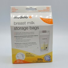 Medela Breast Milk Storage Bags 50 ct 6 oz  Bonus Transport Pouch