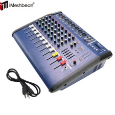 Pro 8 Channel Mixer w/Power Amplifier 800w w/Bluetooth Sound Package Powertable