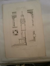Planche gravure mobilier d'église de la Trinité Maitre autel