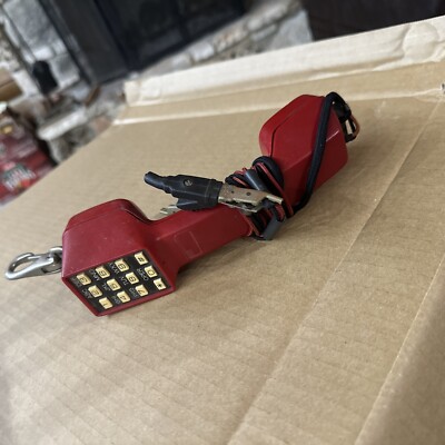 Vintage Walker WTS-201 Red Telephone Push Button Test Handset Roach Clip