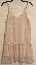 May & July Women’s Size S Ivory Lace Midi Dress Lined/Sleeveless EUC