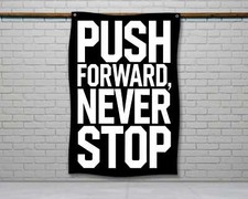 Motivational Gym Flag - Fitness Wall Art for Home and Garage