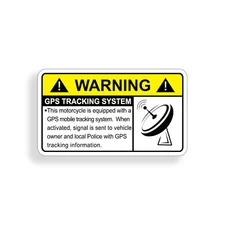 GPS Motorcycle Security Tracking System Sticker Decal