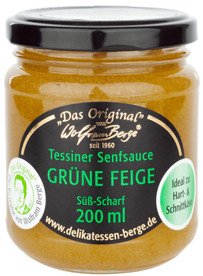 Wolfram Berge Tessiner Grüne Feigen Senf Sauce - Grüne Feige - 200 ml