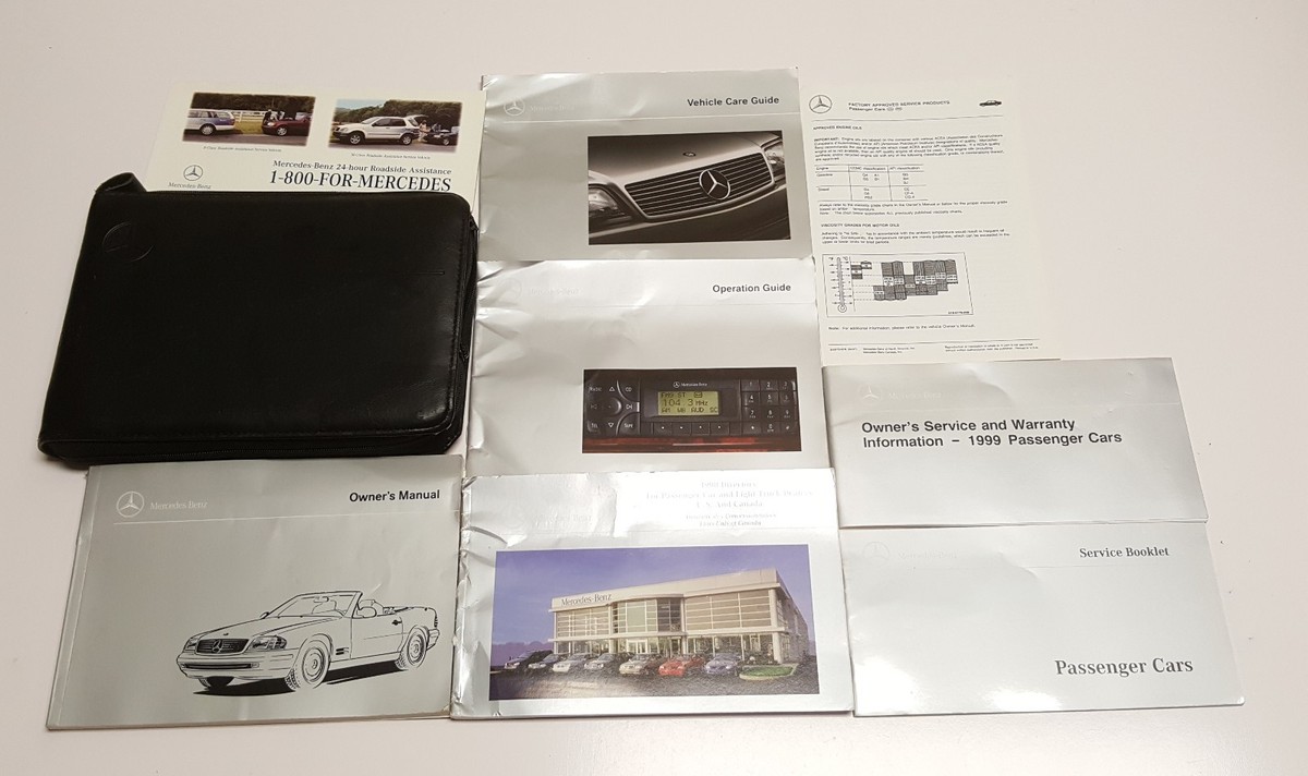 1999 MERCEDES-BENZ SL 600 OWNERS MANUAL SL500 GUIDE V12 6.0 HARD