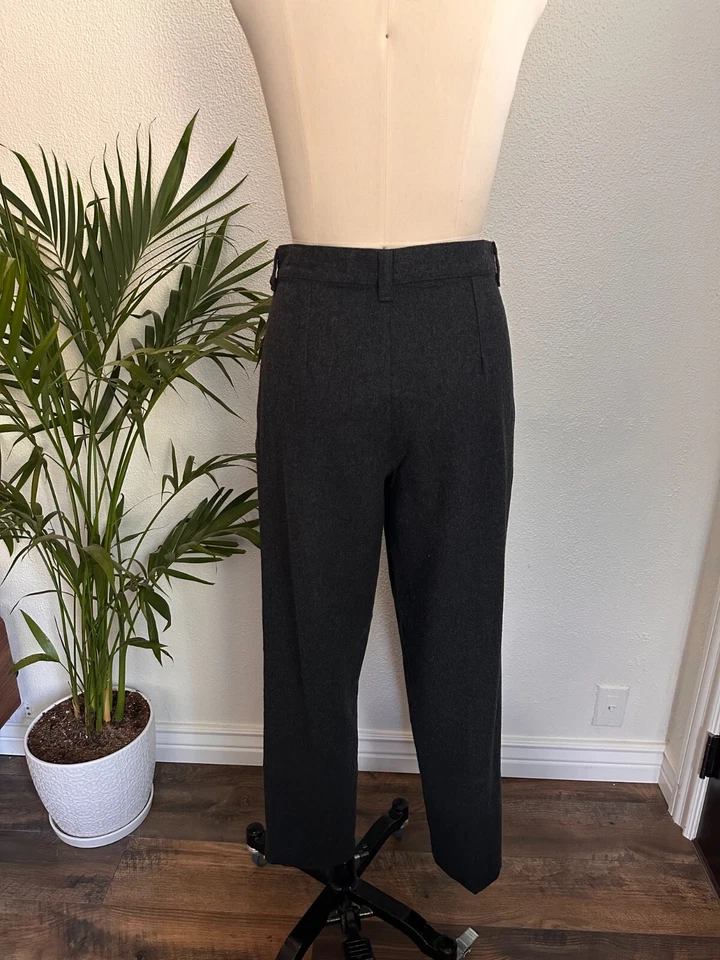 Pantalones holgados de lana gris de moda vintage United Colors of Benetton años 90 talla 42  Foto 4 de 4