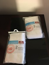 BRAND NEW lot of 2 GIRL'S SIZE 7-10 WONDER NATION 2 PACK SHEER WHITE PANTYHOSE