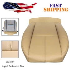 For 2007-2013 GMC Sierra 3500 HD Driver Bottom Leather Seat Cover Tan Cashmere