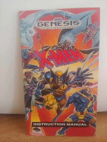 Vintage 1993 X-MEN Instruction Manual SEGA Genesis Game Console System Booklet