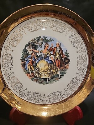 【希少1951年製】 Worcester 金彩キャビネットプレート 額 Vintage Sabin Crest o Gold Warranted 22K WS George Plate 9 1/8