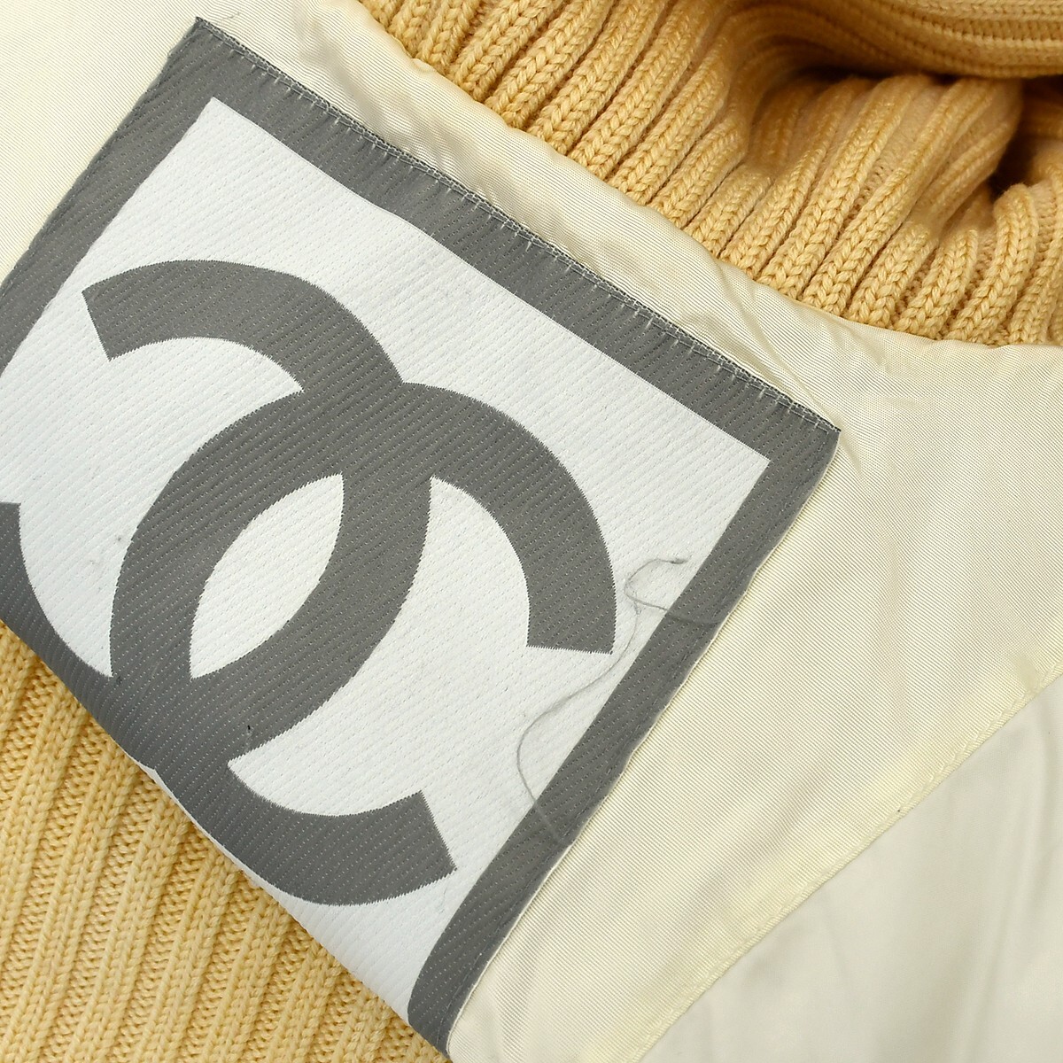 Chanel Sport Line Zip Up Short Sleeve Jacket Ivory 00A #40