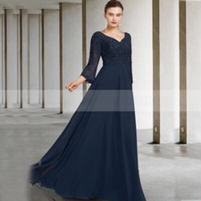 Plus Size Navy Blue Mother of the Bride Dresses Wedding Party Gowns Mariage
