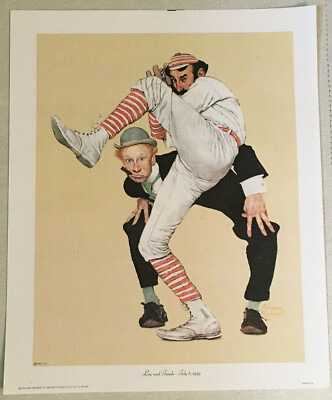 #ad Norman Rockwell Low and Inside July 8 1939 Canvas Print 1972 Baseball $9.95