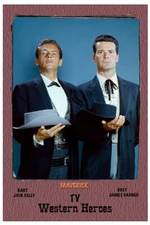 MAVERICK Tv show 4"x6" MAGNET PRINT - Jack Kelly & James Garner